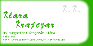 klara krajczar business card
